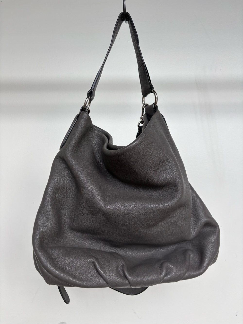 Marc by Marc Jacobs Dark Gray Leather Hobo Bag - Picture 2 of 5